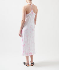 Ballet Pink Cloud Combo Slub Jersey Trapeze Tank Midi Dress | Women's Dress by ATM Anthony Thomas Melillo
