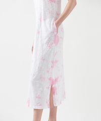 Ballet Pink Cloud Combo Slub Jersey Trapeze Tank Midi Dress | Women's Dress by ATM Anthony Thomas Melillo