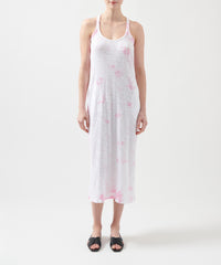 Ballet Pink Cloud Combo Slub Jersey Trapeze Tank Midi Dress | Women's Dress by ATM Anthony Thomas Melillo