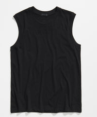 Black Classic Jersey Sleeveless Boy Tee - Women's Cotton Sleeveless T-shirt by ATM Anthony Thomas Melillo
