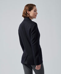 Black Double Knit Tencel Blend Relaxed Blazer | Women's Top by ATM Anthony Thomas Melillo