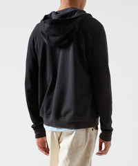 Black French Terry Zip-Up Hoodie | Men's Luxe Loungewear by ATM Anthony Thomas Melillo