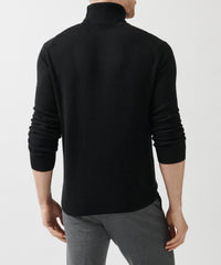 Black Recycled Cashmere Turtleneck Sweater | Men's Sweater by ATM Anthony Thomas Melillo