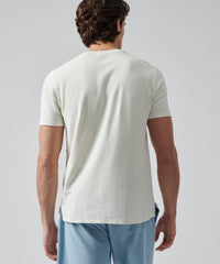 Chalk Cotton Pique Crew Neck Pocket Tee | Men's Cotton Short Sleeeve Tee by ATM Anthony Thomas Melillo
