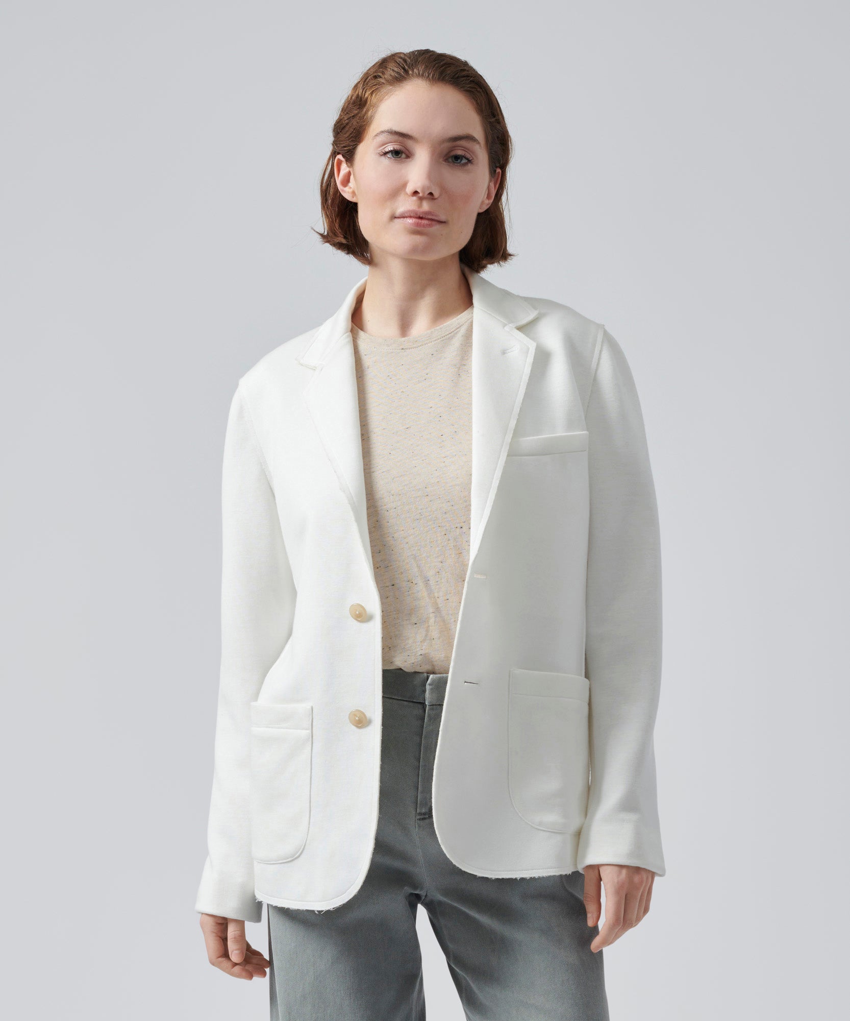 White 2024 relaxed blazer