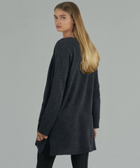 Charcoal Cashmere Cardigan - Women's Luxe Sweater by ATM Anthony Thomas Melillo
