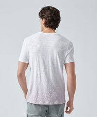 Deep Lilac Combo Slub Jersey Crew Neck Tee | Men's Short Sleeve Tee by ATM Anthony Thomas Melillo