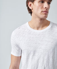 Deep Lilac Combo Slub Jersey Crew Neck Tee | Men's Short Sleeve Tee by ATM Anthony Thomas Melillo