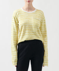 Dijon Combo Cotton Cashmere Crew Neck Sweater | Women's Luxe Sweater by ATM Anthony Thomas Melillo