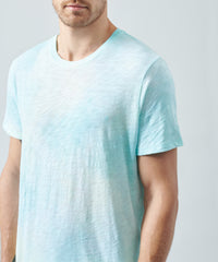 Empress Teal Slub Jersey Crew Neck Tee | Men's Cotton Short Sleeve Tee by ATM Anthony Thomas Melillo