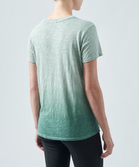 Eucalyptus/ Aspen Green Slub Jersey Schoolboy Crew Neck Tee | Women's Cotton T-shirt by ATM Anthony Thomas Melillo