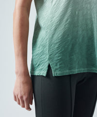 Eucalyptus/ Aspen Green Slub Jersey Schoolboy Crew Neck Tee | Women's Cotton T-shirt by ATM Anthony Thomas Melillo