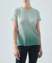 Eucalyptus/ Aspen Green Slub Jersey Schoolboy Crew Neck Tee | Women's Cotton T-shirt by ATM Anthony Thomas Melillo
