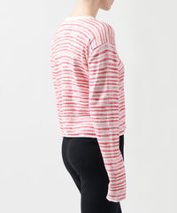 French Rose Combo Cotton Cashmere Crew Neck Sweater | Women's Sweater by ATM Anthony Thomas Melillo
