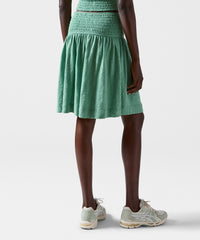 Havana Green Slub Jersey Smocked Waist Pull-On Skirt - Women's Skirt by ATM Anthony Thomas Melillo