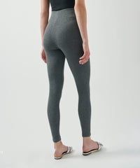 Heather Charcoal Modal Rib High Waisted Legging | Women's Ribbed Leggings by ATM Anthony Thomas Melillo