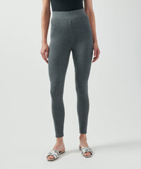Heather Charcoal Modal Rib High Waisted Legging | Women's Ribbed Leggings by ATM Anthony Thomas Melillo