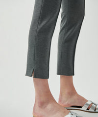 Heather Charcoal Ponte High Waisted Cropped Pants | Women's Pants by ATM Anthony Thomas Melillo
