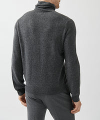Heather Charcoal Recycled Cashmere Turtleneck Sweater | Men's Sweater by ATM Anthony Thomas Melillo