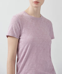Hyacinth Slub Jersey Schoolboy Crew Neck Tee | Women's Short Sleeve T-Shirt by ATM Anthony Thomas Melillo