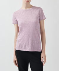 Hyacinth Slub Jersey Schoolboy Crew Neck Tee | Women's Short Sleeve T-Shirt by ATM Anthony Thomas Melillo