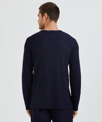 Ink Waffle Knit Long Sleeve Crew Neck Tee - Men's Tee by ATM Anthony Thomas Melillo