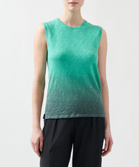 Jade/ Thunder Slub Jersey Sleeveless Schoolboy Tee | Women's Tank by ATM Anthony Thomas Melillo
