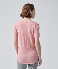 Juneberry Slub Jersey Classic V-Neck Tee | Women's Cotton Short Sleeve Tee by ATM Anthony Thomas Melillo