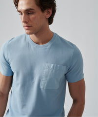 Marina Cotton Pique Crew Neck Pocket Tee | Men's Cotton Short Sleeeve Tee by ATM Anthony Thomas Melillo