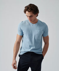Marina Cotton Pique Crew Neck Pocket Tee | Men's Cotton Short Sleeeve Tee by ATM Anthony Thomas Melillo