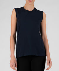 Midnight Classic Jersey Sleeveless Boy Tee - Women's Cotton Sleeveless T-shirt by ATM Anthony Thomas Melillo