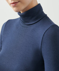 Midnight Modal Rib Turtleneck | Women's Turtleneck ATM Anthony Thomas Melillo
