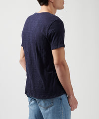 Midnight Slub Jersey Crew Neck Tee | Men's Cotton Short Sleeve Tee by ATM Anthony Thomas Melillo