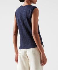 Midnight Slub Jersey Sleeveless Schoolboy Tee - Women's Tee by ATM Anthony Thomas Melillo