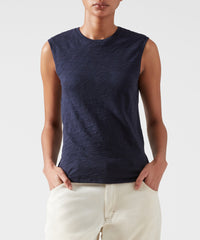 Midnight Slub Jersey Sleeveless Schoolboy Tee - Women's Tee by ATM Anthony Thomas Melillo
