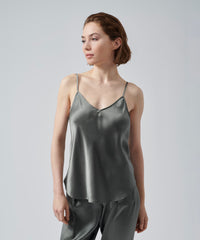 Olive Drab Silk Charmeuse Cami | Women's Top by ATM Anthony Thomas Melillo