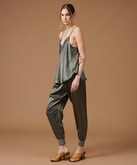 Olive Drab Silk Charmeuse Cami | Women's Top by ATM Anthony Thomas Melillo