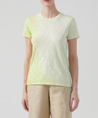 Pear Combo Slub Jersey Schoolboy Crew Neck Tee | Women's Short Sleeve T-Shirt by ATM Anthony Thomas Melillo