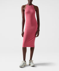 Rosewood Rib High Neck Tank Dress | Women's Dress by ATM Anthony Thomas Melillo