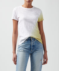 Seagrass Combo Slub Jersey Schoolboy Crew Neck Tee | Women's Short Sleeve T-Shirt by ATM Anthony Thomas Melillo