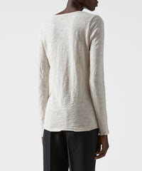 Tan Slub Jersey Long Sleeve V-Neck Tee - Women's Cotton Long Sleeve Tee by ATM Anthony Thomas Melillo