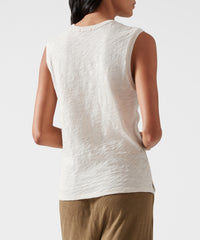 Tan Slub Jersey Sleeveless Schoolboy Tee - Women's Tee by ATM Anthony Thomas Melillo