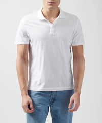 White Classic Jersey Polo - Men's Polo Shirt by ATM Anthony Thomas Melillo