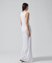 White Modal Jersey Sleeveless Maxi Dress | Women's Dress by ATM Anthony Thomas Melillo
