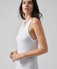 White Modal Jersey Sleeveless Maxi Dress | Women's Dress by ATM Anthony Thomas Melillo