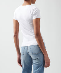 White Baby Tee | Women's Cotton Short Sleeve T-shirt by ATM Anthony Thomas Melillo