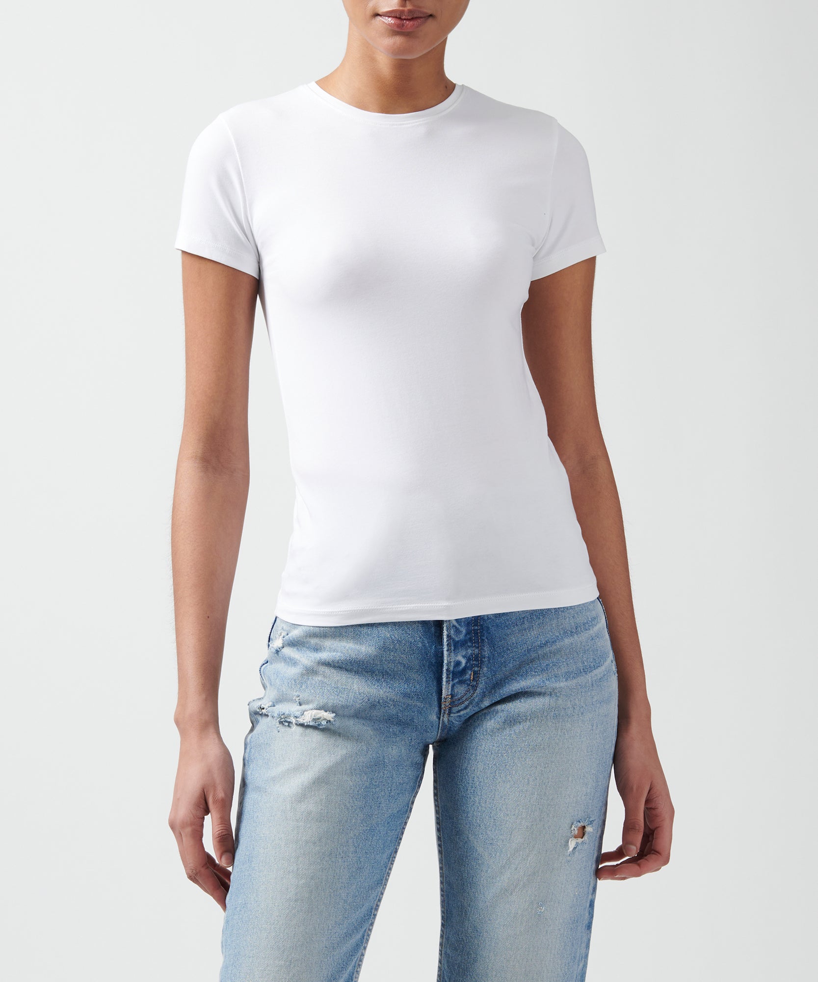 White hotsell cotton tee