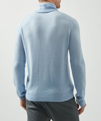 Winter Sky Recycled Cashmere Turtleneck Sweater | Men's Sweater by ATM Anthony Thomas Melillo