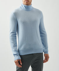 Winter Sky Recycled Cashmere Turtleneck Sweater | Men's Sweater by ATM Anthony Thomas Melillo