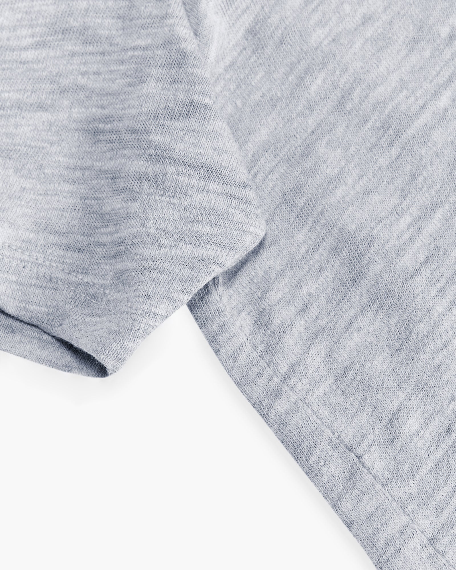 Slub Jersey Crew Neck Tee - Heather Grey